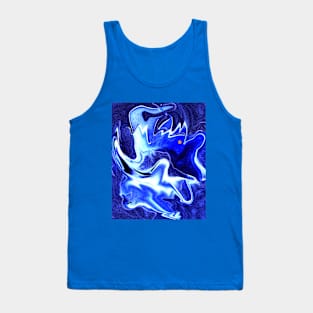 Pattern of Abstract Golden Moose Head Tank Top